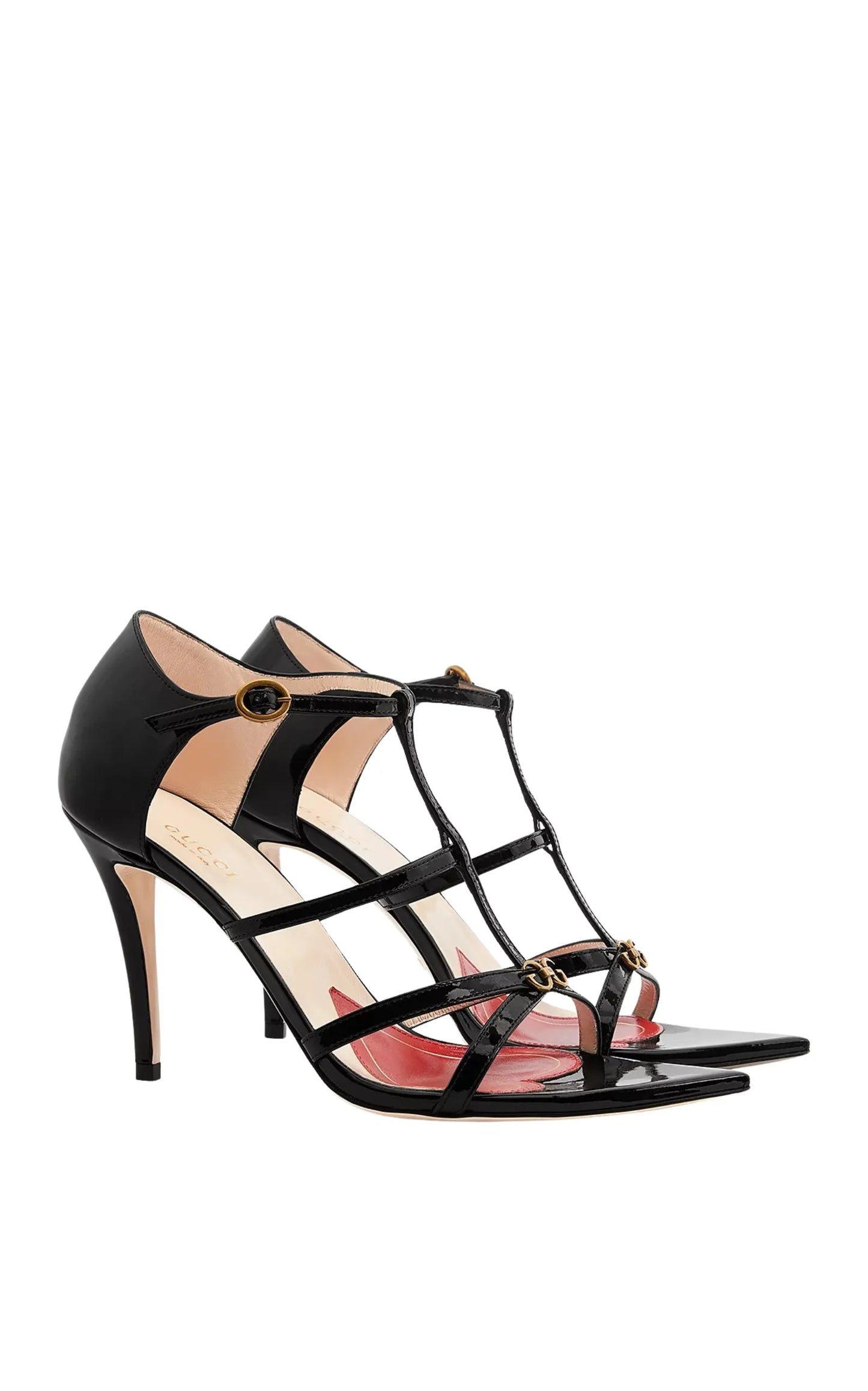 Jerry Patent Leather Cage Sandals