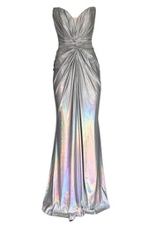 Silbernes Metallic-Cocktailkleid