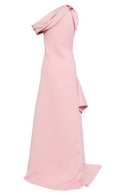 Provenance One-Shoulder-Kleid aus Crêpe mit Rüschen