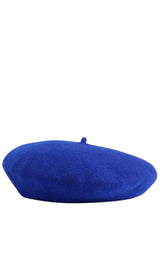 Blaue Baskenmütze aus Filzwolle