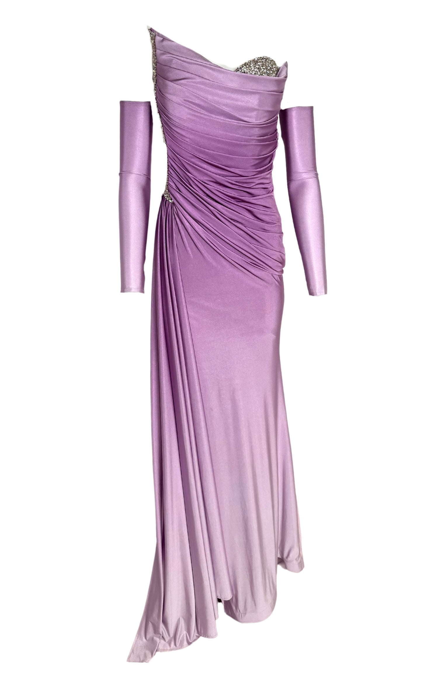 Lila Ombre-Kleid mit Strassverzierung