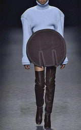  JacquemusCircle Faux Suede Skirt - Runway Catalog