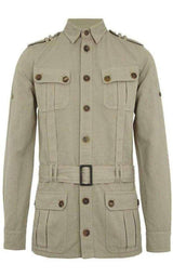  BalmainNatural Safari Cotton Jacket - Runway Catalog