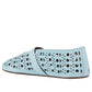 Alaïa Blue Leather Ballet Flats - Runway Catalog