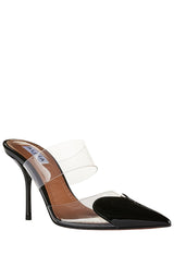 Clear Cap-Toe Mule Pumps Alaïa