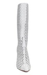 Petal Perforated Knee Boots Alaïa