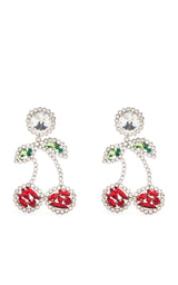 Cherry Crystal Clip-On Earrings Alessandra Rich