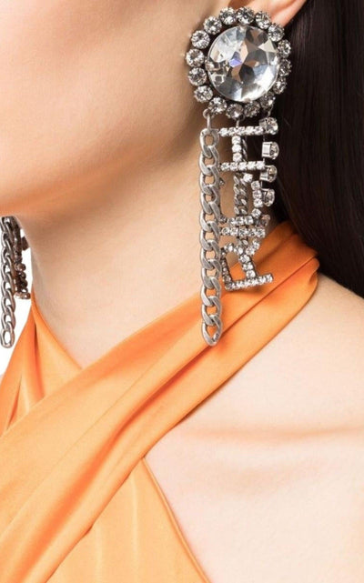 Crystal Chain Earrings Alessandra Rich