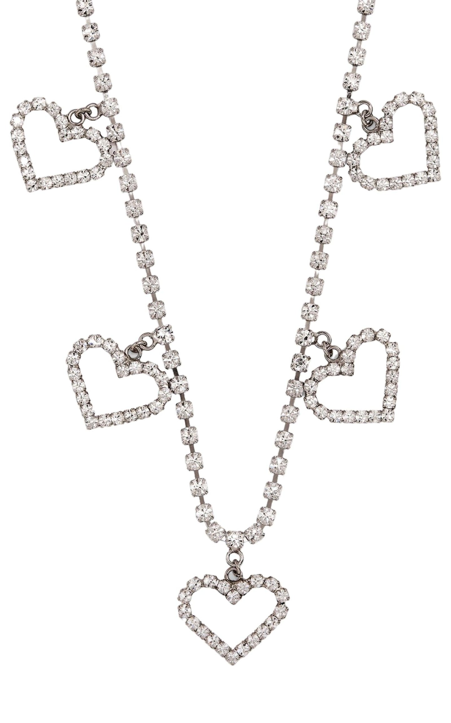 Alessandra Rich Crystal Heart Necklace