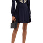 Wool Crepe Mini Dress With Python Print Collar Alessandra Rich