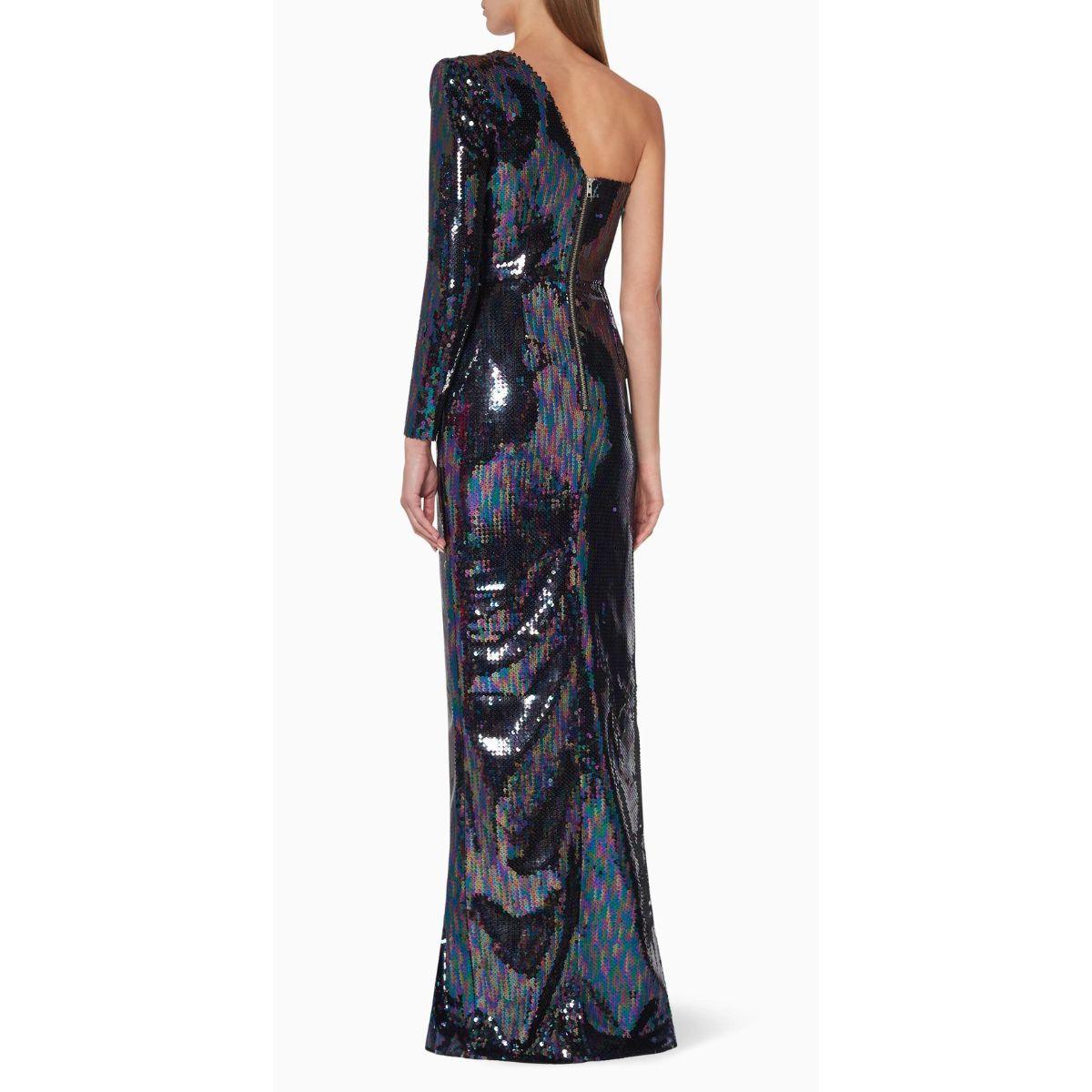 Tallon Sequin One Sleeve Gown Alex Perry