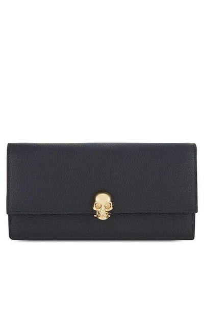 Continental Scull Leather Wallet Alexander McQueen