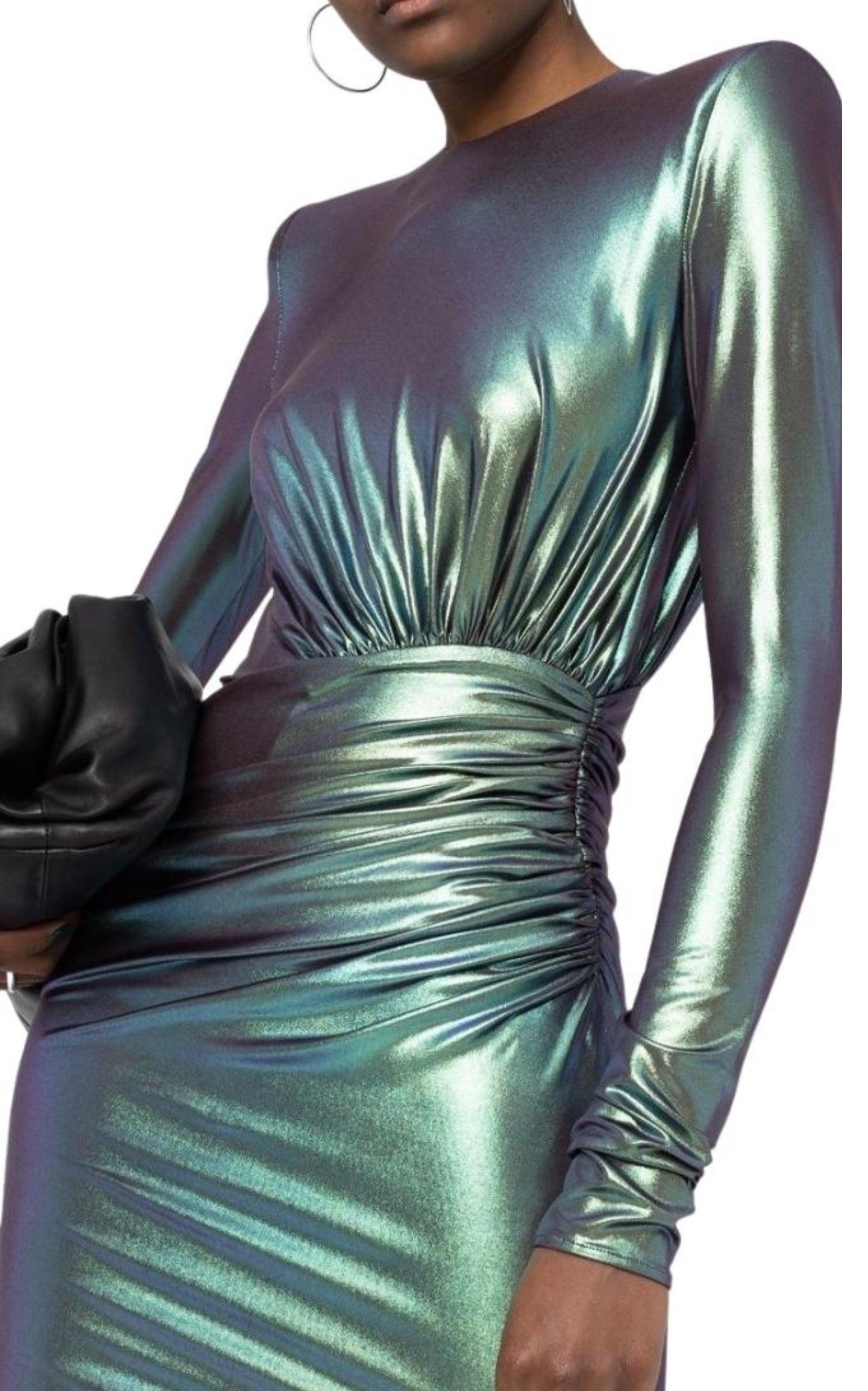 Iridescent Mini Ruched Dress Alexandre Vauthier