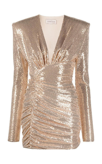 Ruched V-neck Dress Alexandre Vauthier