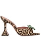 Amina Muaddi Leopard Print Rosie Mules 95 - Runway Catalog