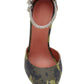 Usrina Crystal-Embellished Camouflage-Satin Pumps Amina Muaddi