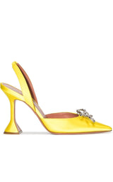 Yellow Rosie Sling Heels Amina Muaddi