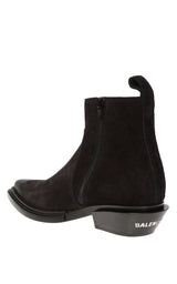 Black Suede Ankle Boots Balenciaga