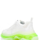 White Triple S Leather and Mesh Sneakers Balenciaga