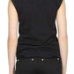 Black & Gold Chain Trimmed Tank Top Balmain