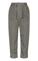 Balmain Monogram Print Cropped Track Pants