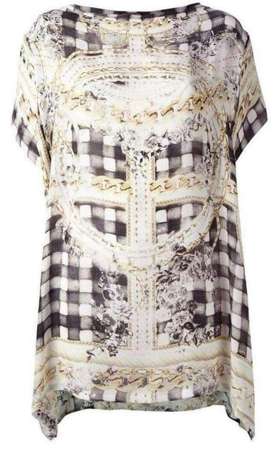 Printed Silk Dress Tunic Balmain