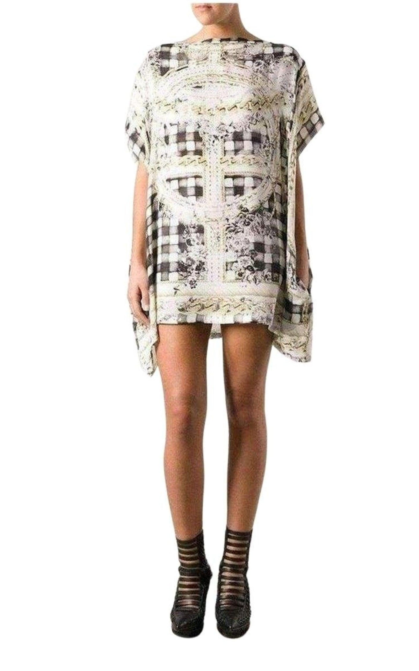 Printed Silk Dress Tunic Balmain