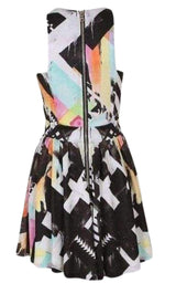 Printed Silk Jersey Mini Dress Balmain