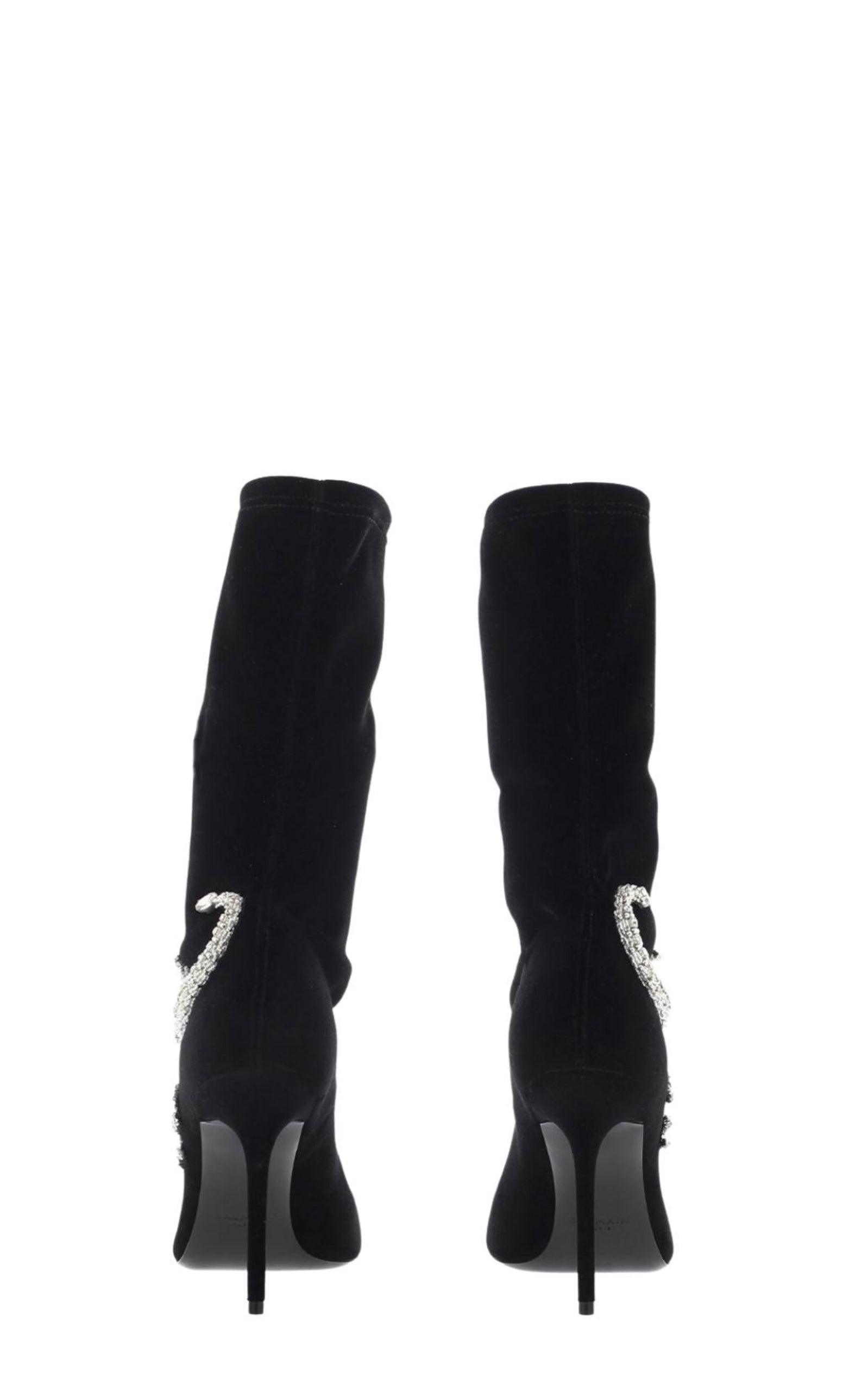 Scorpion Embellished Sock Boots Balmain