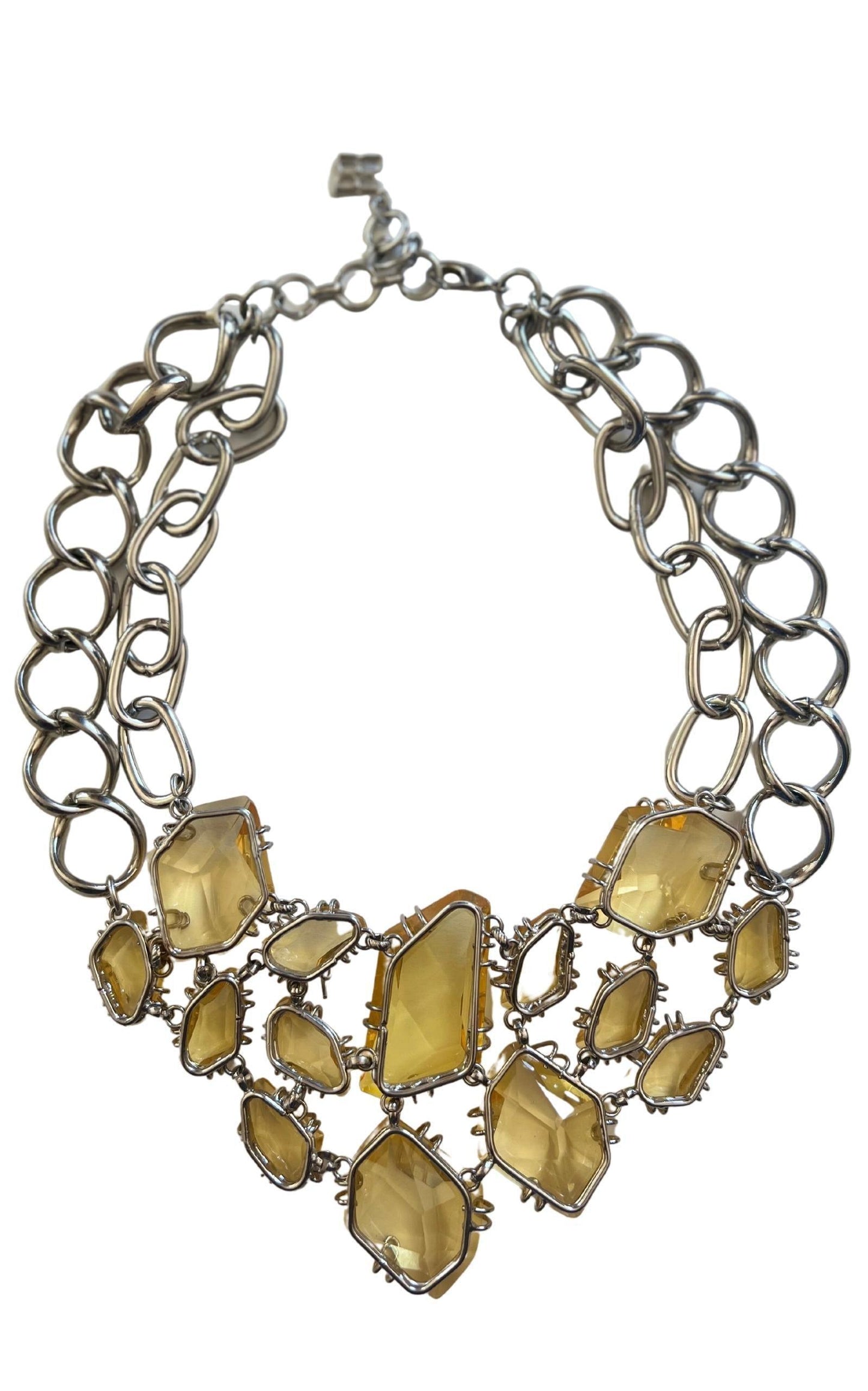 Abstract Stone Statement Necklace BCBGMAXAZRIA