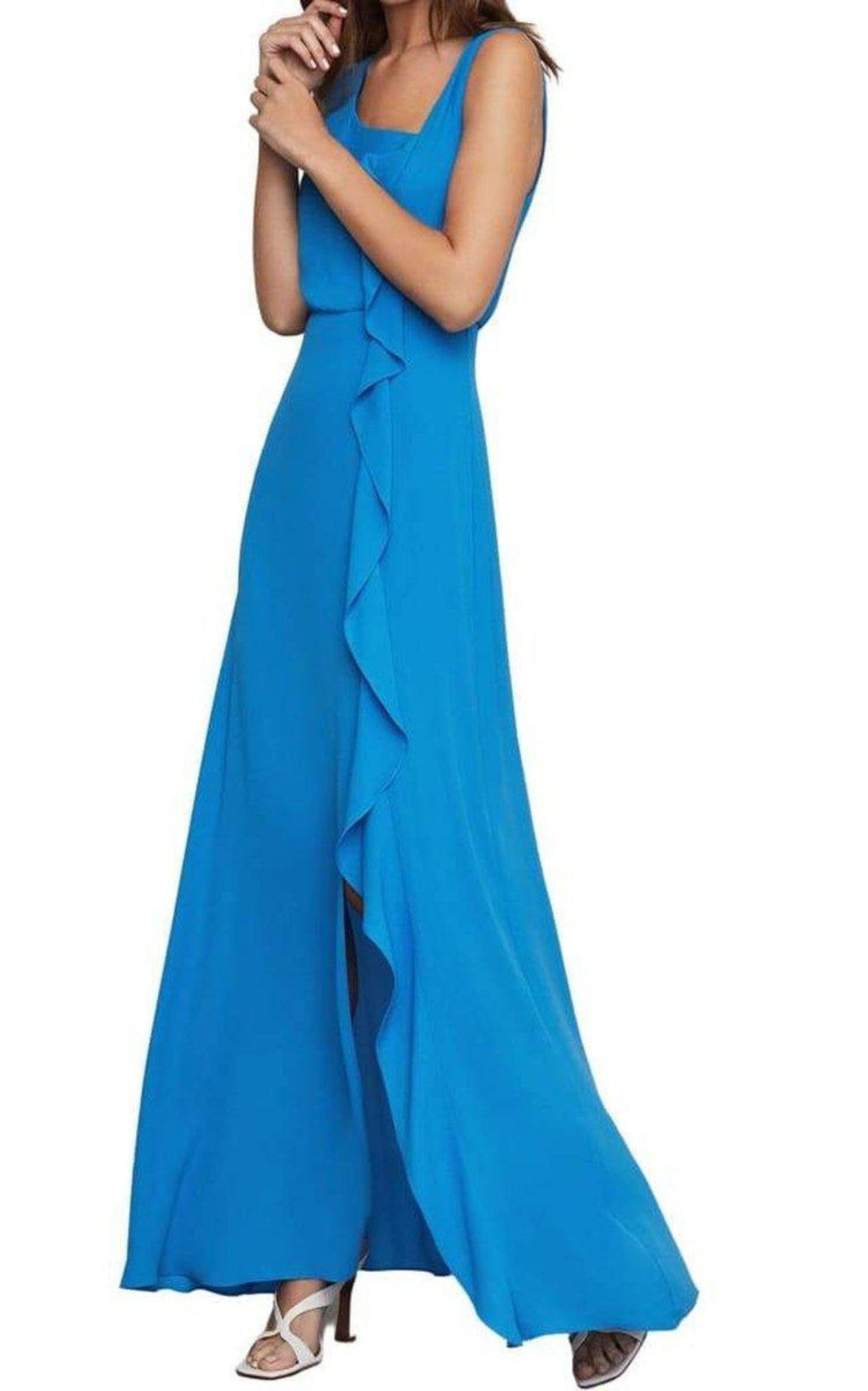 Asymmetric Neck Maxi Dress BCBGMAXAZRIA