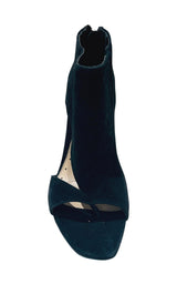 Black Suede Cutout Stiletto Bootie BCBGMAXAZRIA