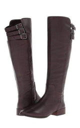 Central Brown Leather Riding Boots BCBGMAXAZRIA