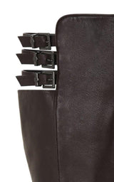 Central Brown Leather Riding Boots BCBGMAXAZRIA