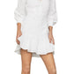 Cotton Eyelet Ruffle Shirt Dress BCBGMAXAZRIA