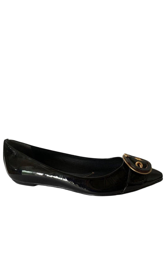 Emlyn Patent Leather Flats Shoes BCBGMAXAZRIA