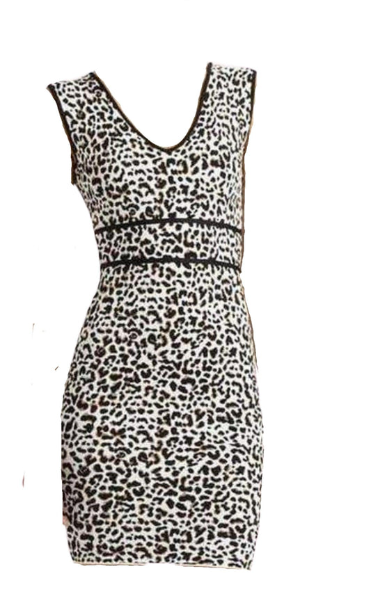 Fancy Leopard Cocktail Dress BCBGMAXAZRIA