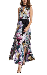 Floral Festive Maxi Dress BCBGMAXAZRIA