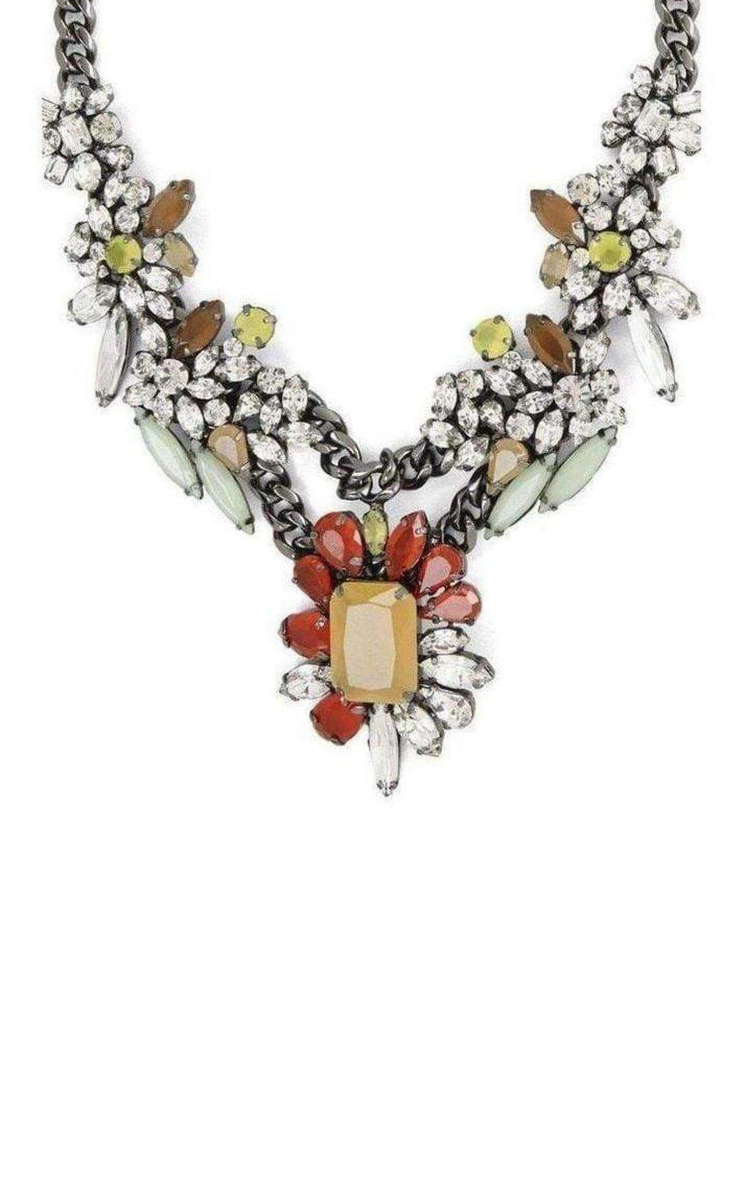 Floral Stone Necklace BCBGMAXAZRIA