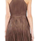 Hamin Fringe Faux Suede Vest Dress BCBGMAXAZRIA