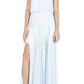 Jenine High Split Pleated Skirt Maxi Dress BCBGMAXAZRIA