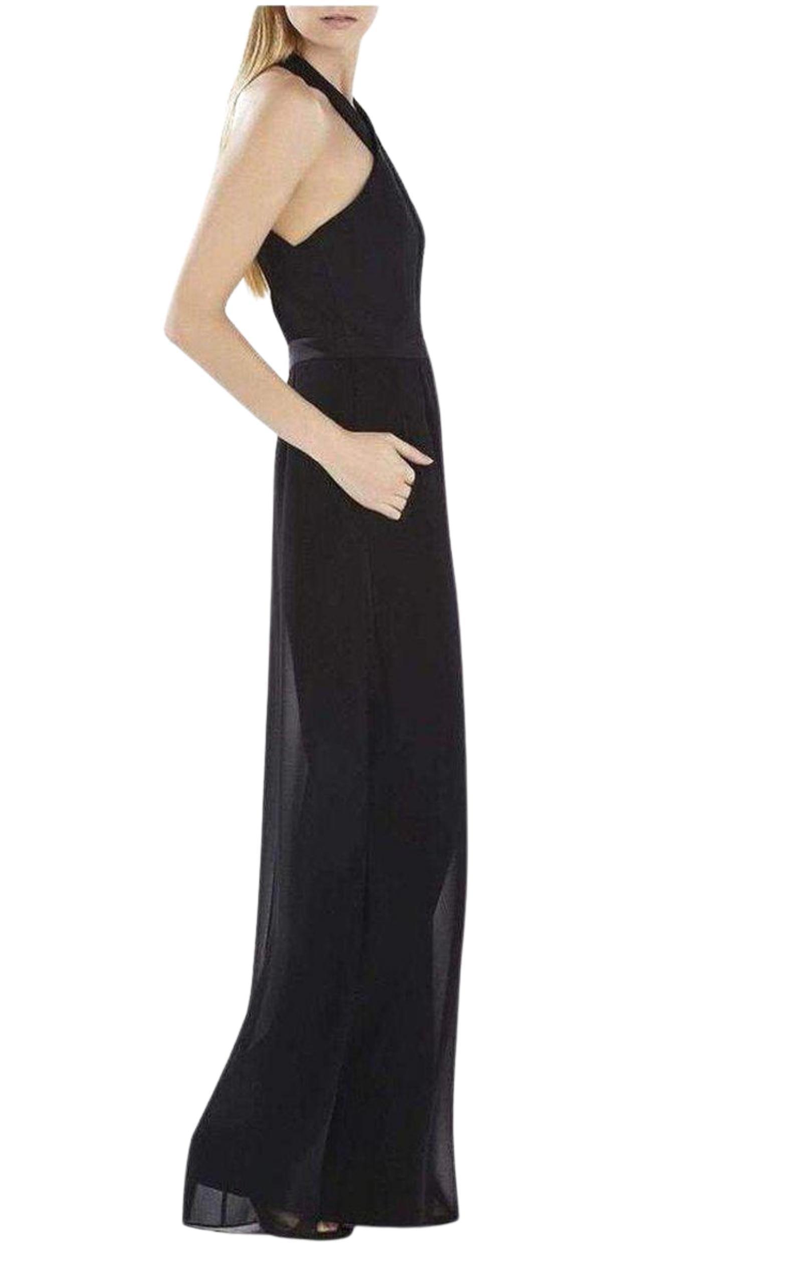 Josselyn Black Halter Top Jumpsuit BCBGMAXAZRIA