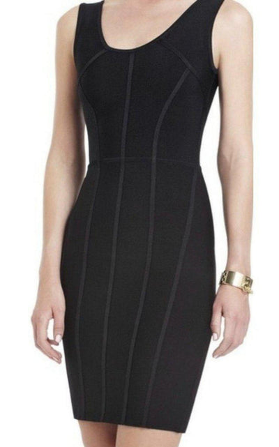 Makenna Black BodyCon Sheet Dress BCBGMAXAZRIA