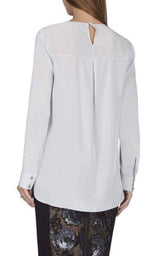 Marrisa Draped-Front Silk Blouse BCBGMAXAZRIA