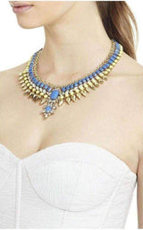 Natural Stone Spike Necklace BCBGMAXAZRIA