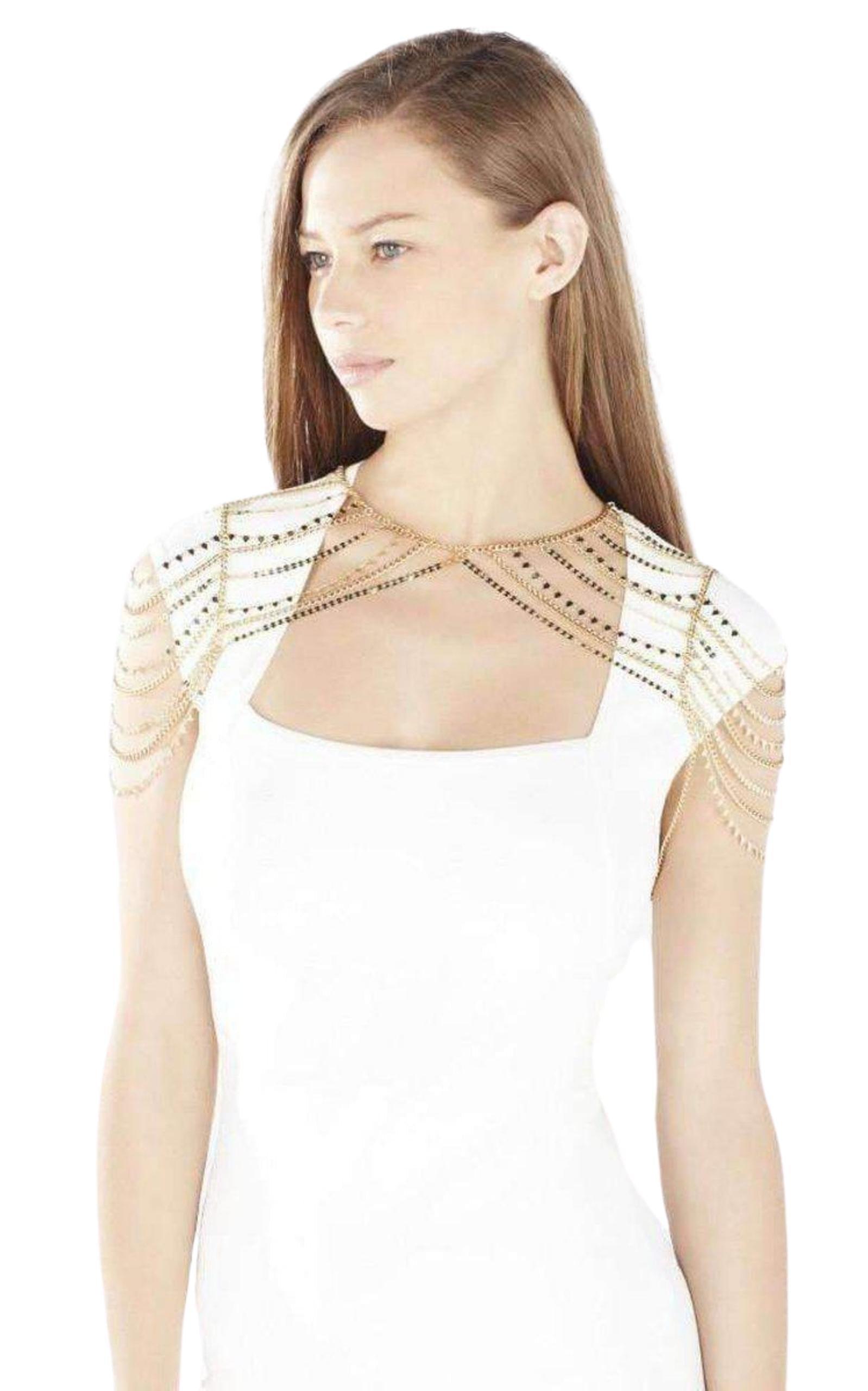 Novelty Gold Chain Shoulder Piece BCBGMAXAZRIA