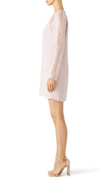 Payten Long-Sleeve Lace-Insert Shift Dress BCBGMAXAZRIA