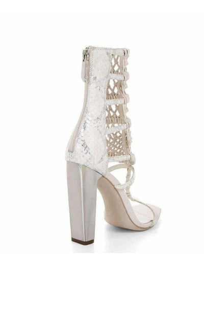 Post High Heel Macrame Day Sandal POST1-190 BCBGMAXAZRIA