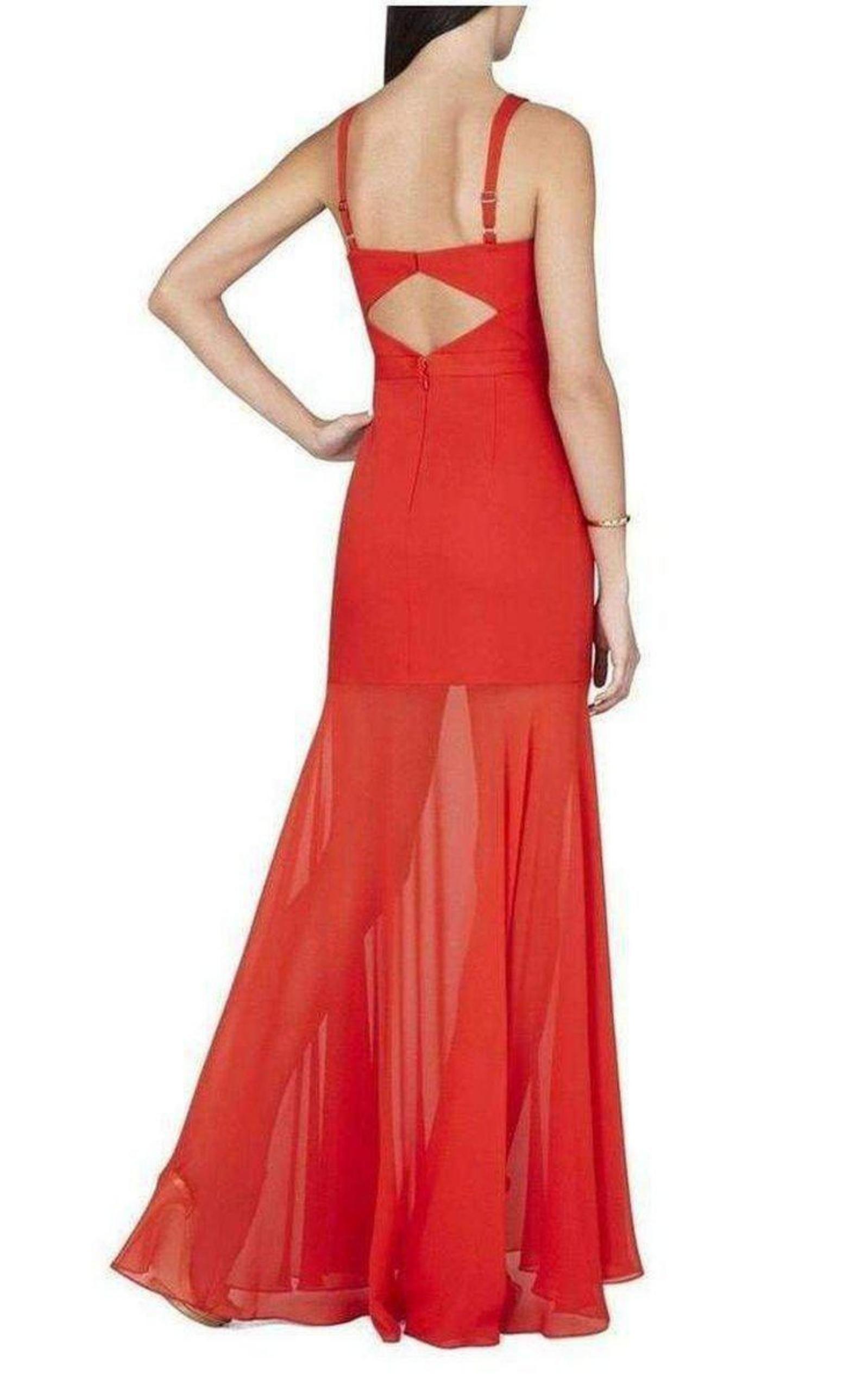 Ria Criss-Cross Front Gown BCBGMAXAZRIA