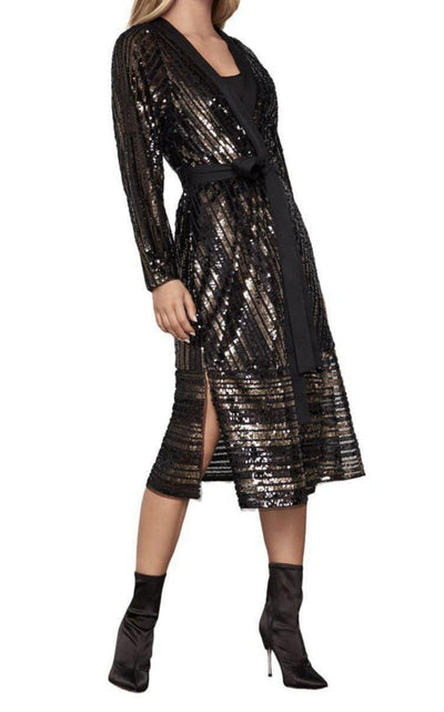 Sequin Wrap Dress BCBGMAXAZRIA